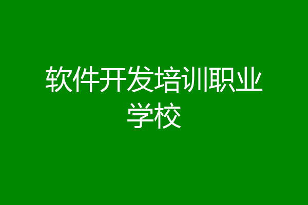 软件开发培训职业学校