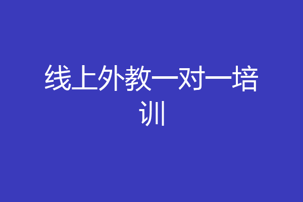 线上外教一对一培训
