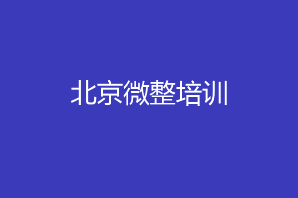 北京微整培训