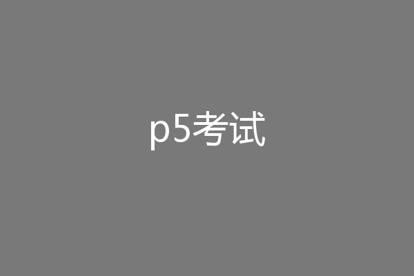 p5考试