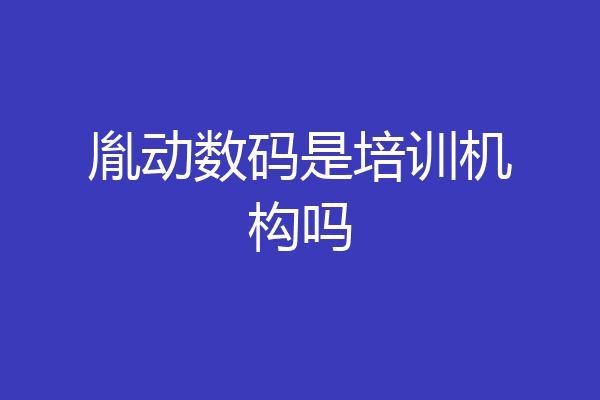 胤动数码是培训机构吗