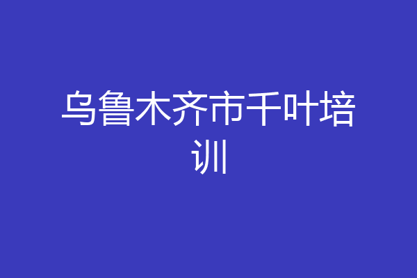 乌鲁木齐市千叶培训