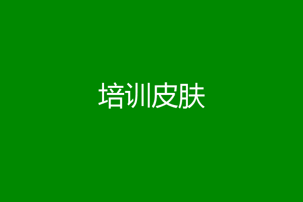 培训皮肤