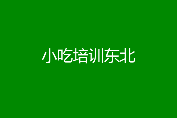 小吃培训东北
