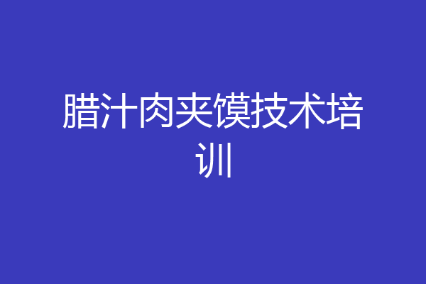 腊汁肉夹馍技术培训