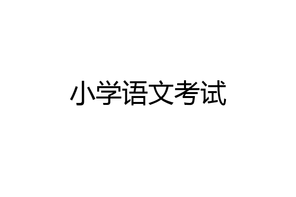 小学语文考试