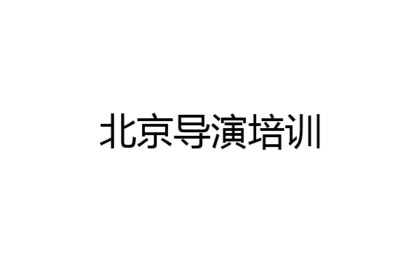 北京导演培训