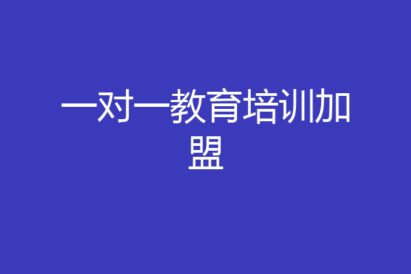 一对一教育培训加盟