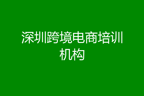 深圳跨境电商培训机构