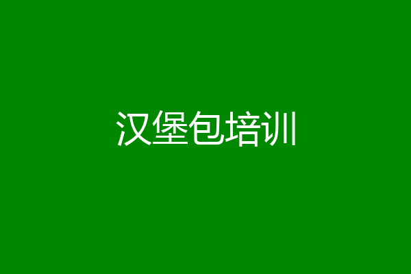 汉堡包培训