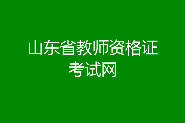 山东省教师资格证考试网