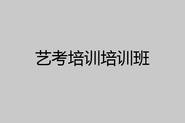 艺考培训培训班