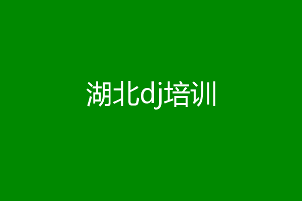 湖北dj培训