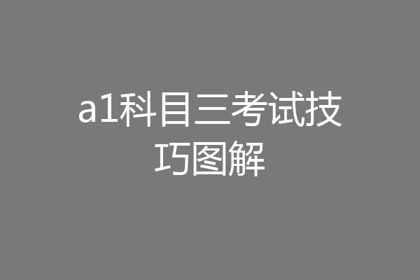 a1科目三考试技巧图解