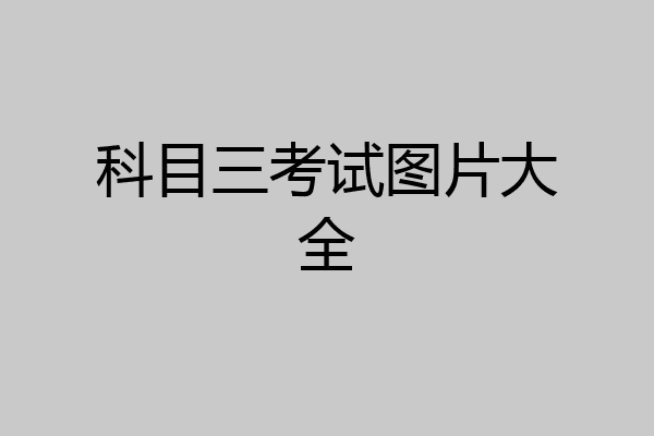 科目三考试图片大全