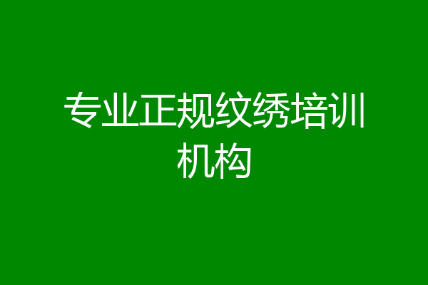 专业正规纹绣培训机构