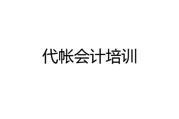 代帐会计培训