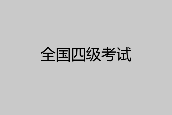 全国四级考试