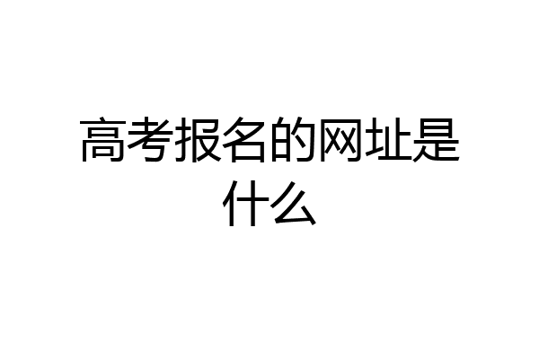 高考报名的网址是什么