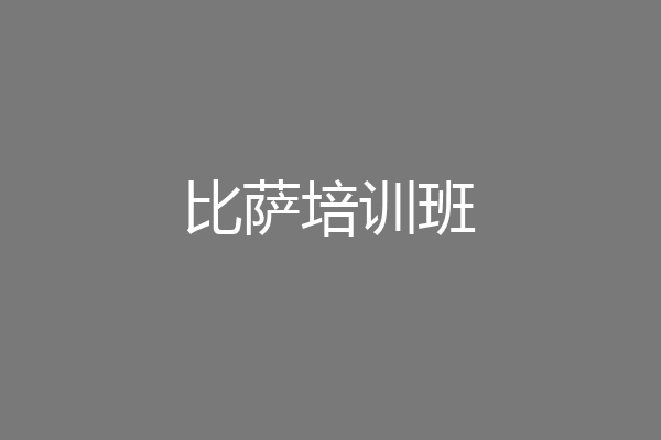 比萨培训班