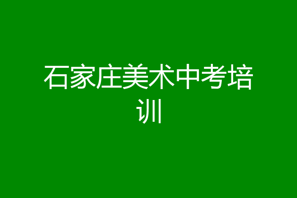 石家庄美术中考培训