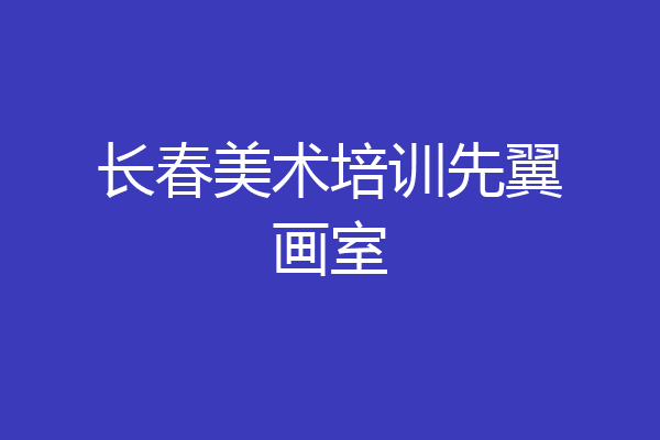 长春美术培训先翼画室