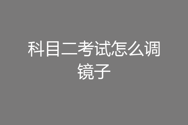 科目二考试怎么调镜子
