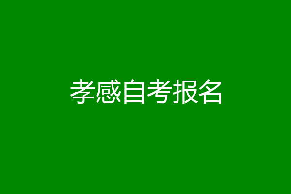 孝感自考报名