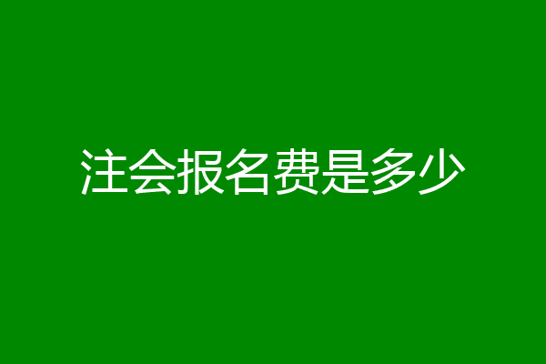 注会报名费是多少