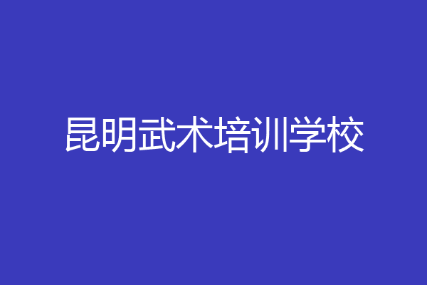 昆明武术培训学校