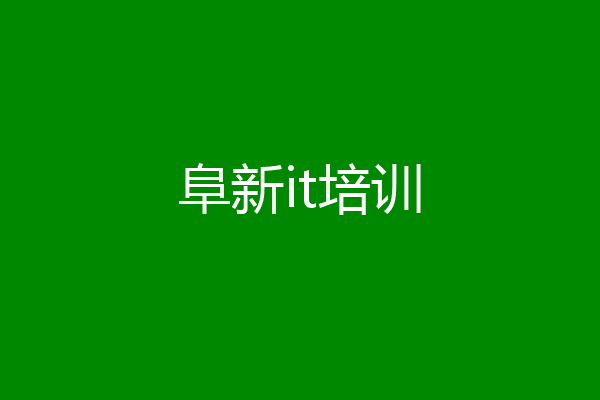阜新it培训