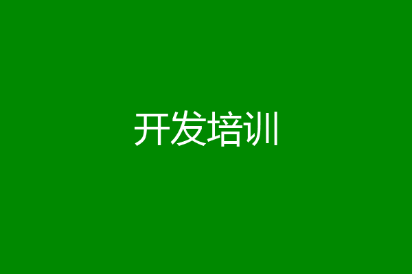 开发培训