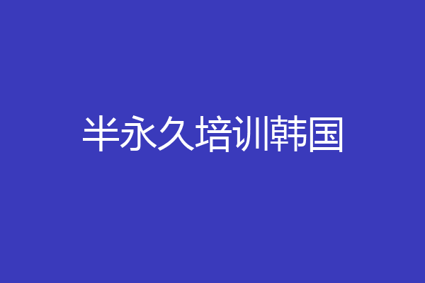半永久培训韩国