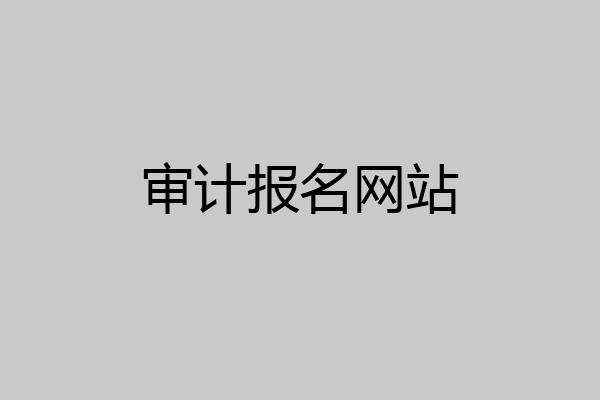 审计报名网站