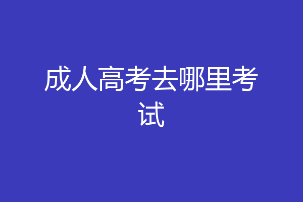 成人高考去哪里考试