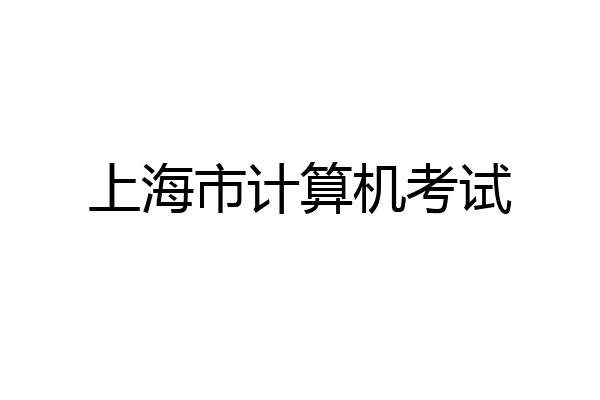 上海市计算机考试