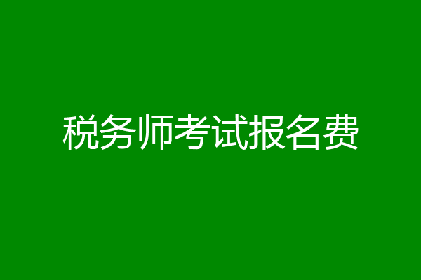 税务师考试报名费