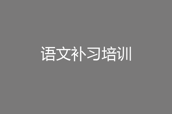 语文补习培训