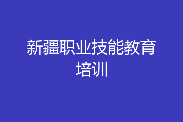 新疆职业技能教育培训
