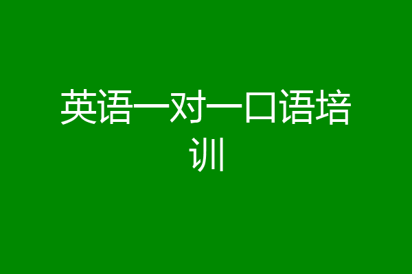英语一对一口语培训