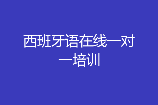 西班牙语在线一对一培训