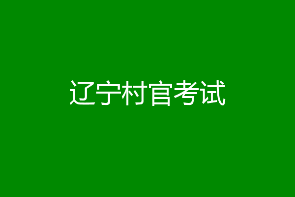 辽宁村官考试