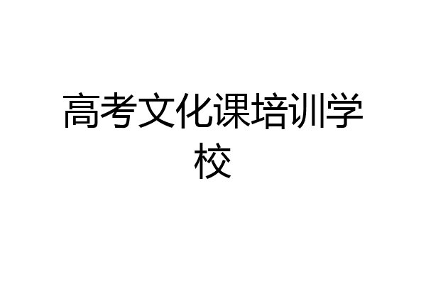 高考文化课培训学校