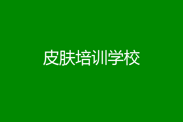 皮肤培训学校
