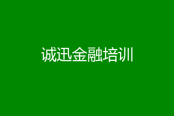 诚迅金融培训
