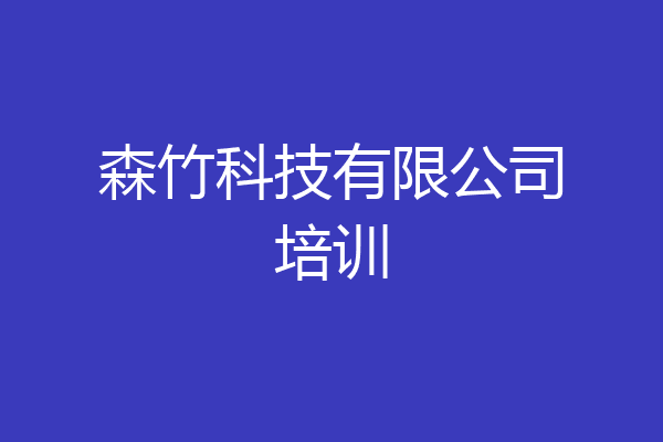 森竹科技有限公司培训