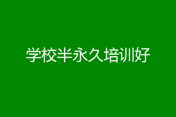 学校半永久培训好