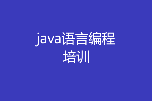java语言编程培训