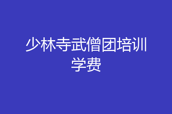 少林寺武僧团培训学费