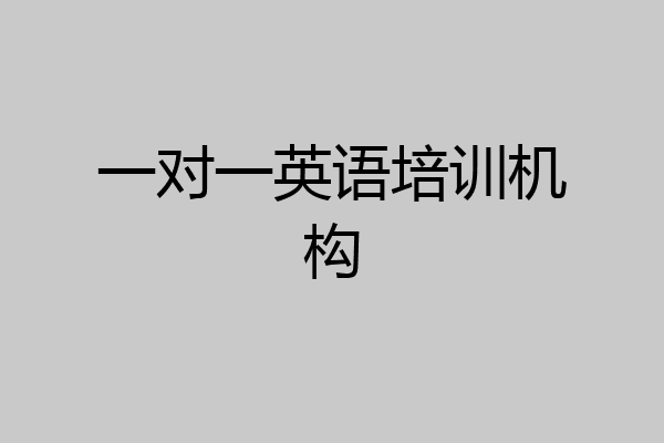 一对一英语培训机构